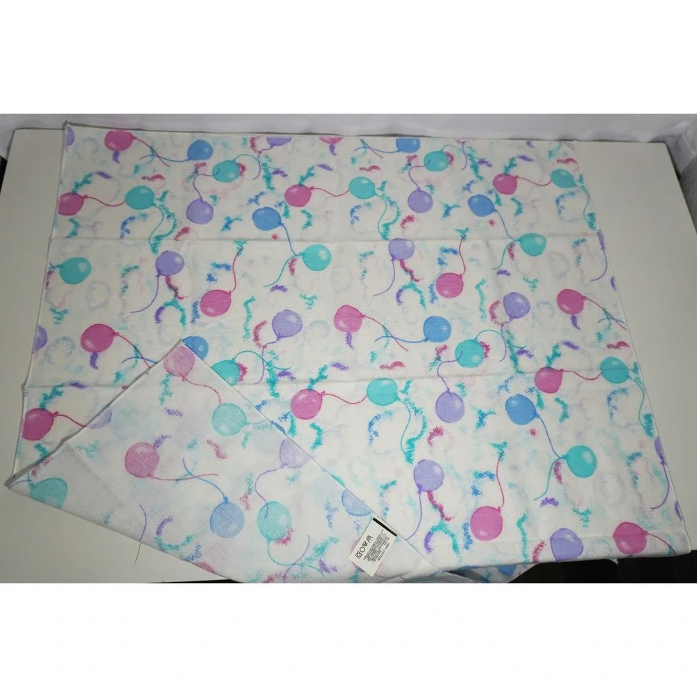 Vintage 80s Baby Square Receiving Blanket 30